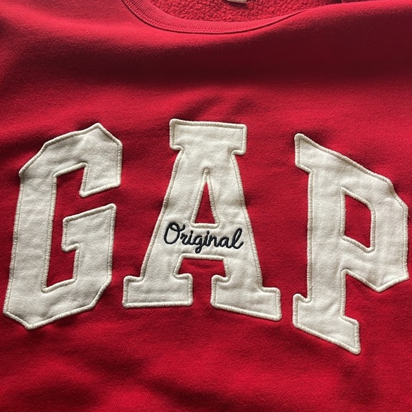 GAP Men's Red Sweatshirt w/ "Original Gap" Patch on front, Size XL - Picture 8 of 9